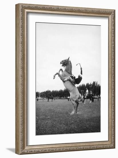 Breaking in a Pony-Mario de Biasi-Framed Giclee Print