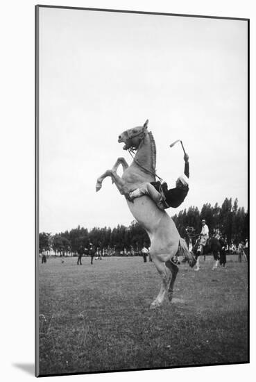 Breaking in a Pony-Mario de Biasi-Mounted Giclee Print