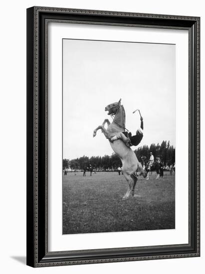 Breaking in a Pony-Mario de Biasi-Framed Giclee Print