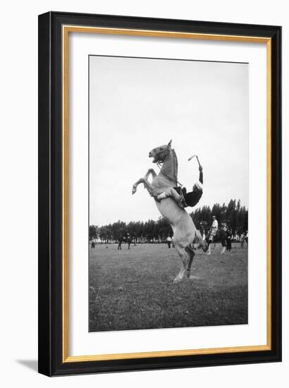 Breaking in a Pony-Mario de Biasi-Framed Giclee Print