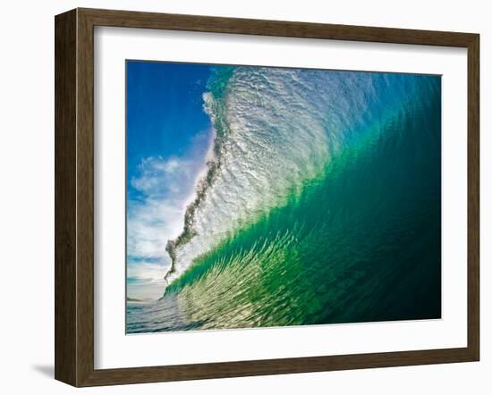 Breaking ocean wave, Baja California Sur, Mexico-Mark A Johnson-Framed Photographic Print