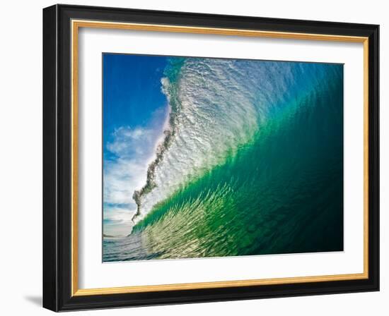 Breaking ocean wave, Baja California Sur, Mexico-Mark A Johnson-Framed Photographic Print