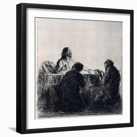 Breaking of the Bread, 1925-Jean Louis Forain-Framed Giclee Print
