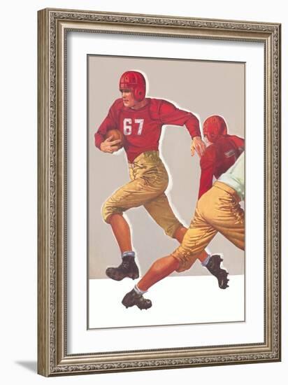 Breaking That Tackle-null-Framed Art Print