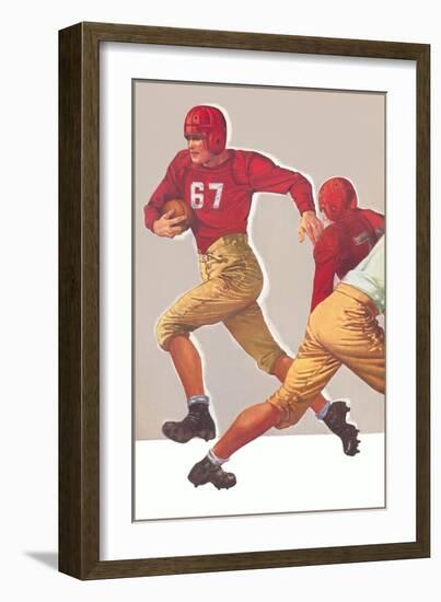 Breaking That Tackle-null-Framed Art Print