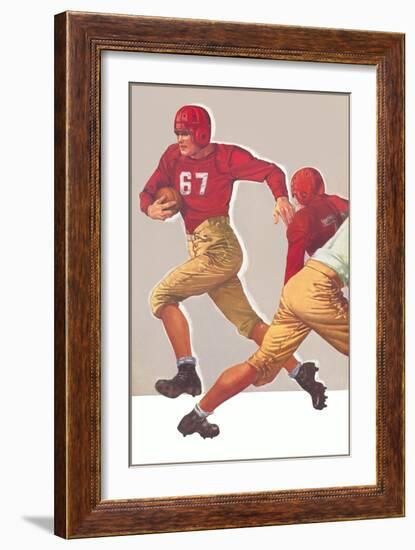 Breaking That Tackle-null-Framed Art Print