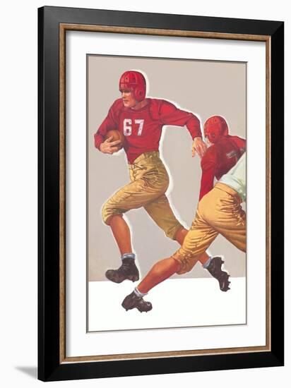 Breaking That Tackle-null-Framed Art Print