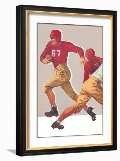 Breaking That Tackle-null-Framed Art Print