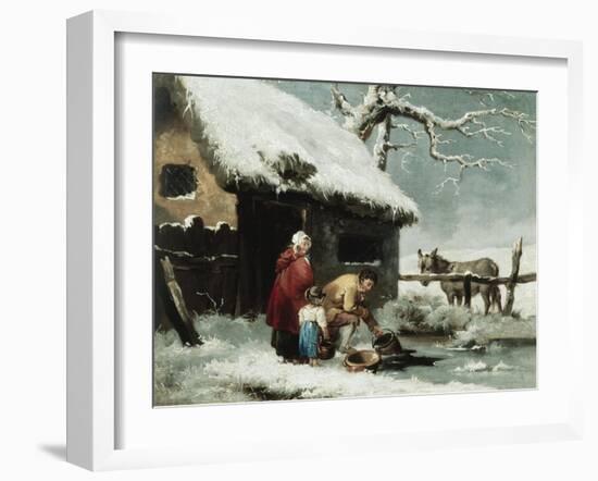 Breaking the Ice-George Morland-Framed Giclee Print