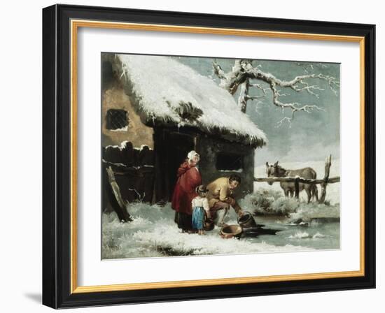 Breaking the Ice-George Morland-Framed Giclee Print