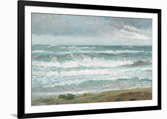 Breaking the waves off Skagen-Michael Ancher-Framed Giclee Print