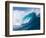 Breaking tubing wave at Teahupoo surf break, Tahiti, French Polynesia-Mark A Johnson-Framed Photographic Print