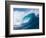 Breaking tubing wave at Teahupoo surf break, Tahiti, French Polynesia-Mark A Johnson-Framed Photographic Print