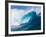 Breaking tubing wave at Teahupoo surf break, Tahiti, French Polynesia-Mark A Johnson-Framed Photographic Print