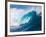 Breaking tubing wave at Teahupoo surf break, Tahiti, French Polynesia-Mark A Johnson-Framed Photographic Print