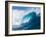 Breaking tubing wave at Teahupoo surf break, Tahiti, French Polynesia-Mark A Johnson-Framed Photographic Print