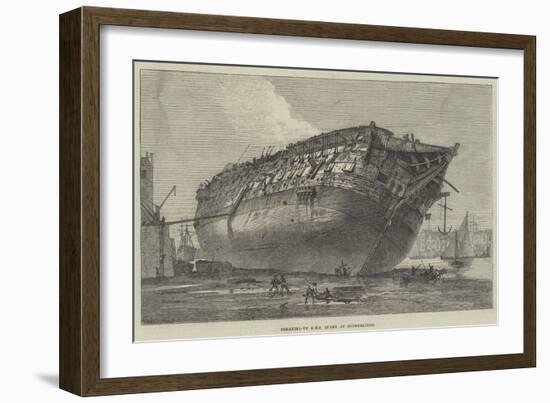 Breaking-Up HMS Queen at Rotherhithe-Frank Watkins-Framed Giclee Print