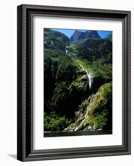 Breaking Waterfall, New Zealand-Charles Glover-Framed Art Print