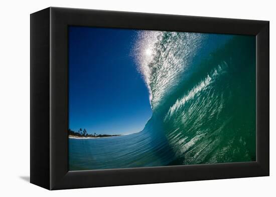 Breaking wave, Gold Coast, Queensland, Australia-Mark A Johnson-Framed Premier Image Canvas