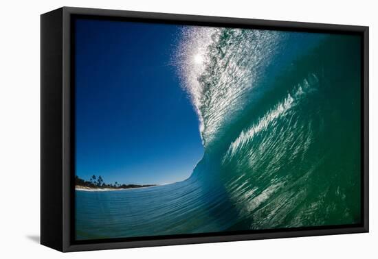 Breaking wave, Gold Coast, Queensland, Australia-Mark A Johnson-Framed Premier Image Canvas