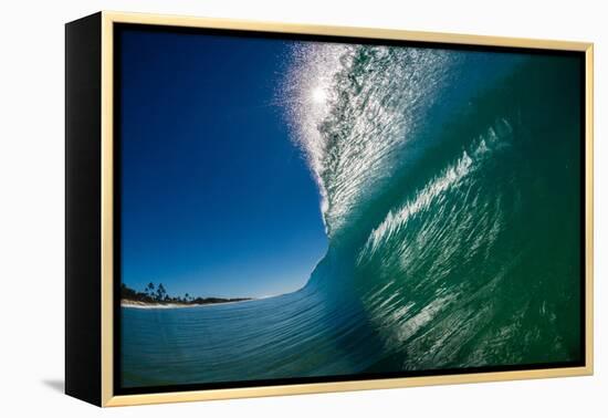 Breaking wave, Gold Coast, Queensland, Australia-Mark A Johnson-Framed Premier Image Canvas