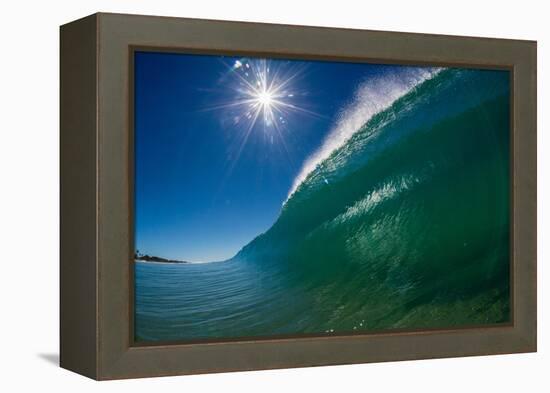 Breaking wave, Gold Coast, Queensland, Australia-Mark A Johnson-Framed Premier Image Canvas