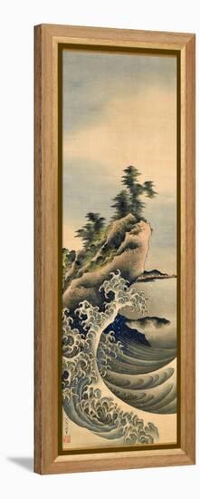 Breaking Waves, Edo Period, 1847-Katsushika Hokusai-Framed Premier Image Canvas