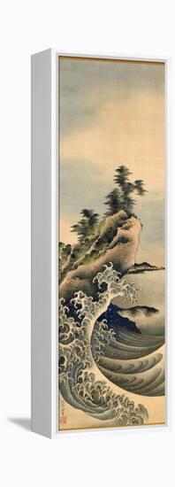 Breaking Waves, Edo Period, 1847-Katsushika Hokusai-Framed Premier Image Canvas