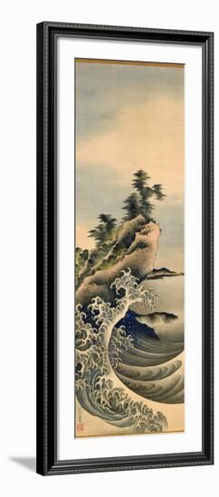 Breaking Waves, Edo Period, 1847-Katsushika Hokusai-Framed Giclee Print