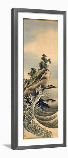 Breaking Waves, Edo Period, 1847-Katsushika Hokusai-Framed Giclee Print