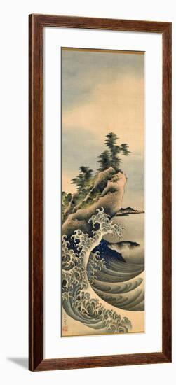 Breaking Waves, Edo Period, 1847-Katsushika Hokusai-Framed Giclee Print