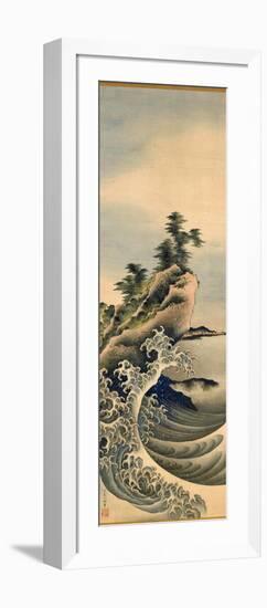 Breaking Waves, Edo Period, 1847-Katsushika Hokusai-Framed Giclee Print