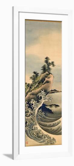 Breaking Waves, Edo Period, 1847-Katsushika Hokusai-Framed Giclee Print