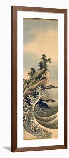 Breaking Waves, Edo Period, 1847-Katsushika Hokusai-Framed Giclee Print