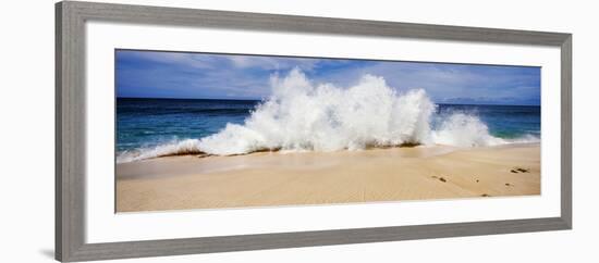 Breaking Waves on the Beach, Oahu, Hawaii, USA-null-Framed Photographic Print