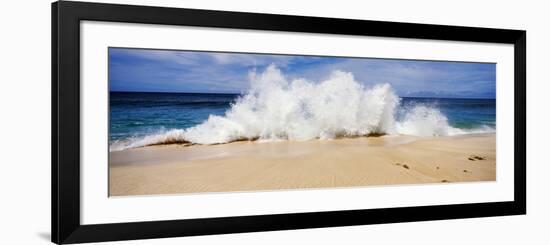 Breaking Waves on the Beach, Oahu, Hawaii, USA-null-Framed Photographic Print