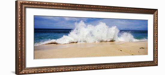 Breaking Waves on the Beach, Oahu, Hawaii, USA-null-Framed Photographic Print