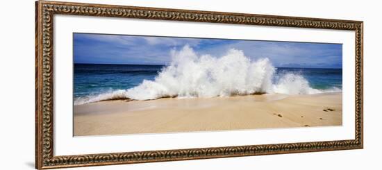 Breaking Waves on the Beach, Oahu, Hawaii, USA-null-Framed Photographic Print