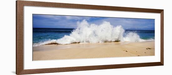 Breaking Waves on the Beach, Oahu, Hawaii, USA-null-Framed Photographic Print