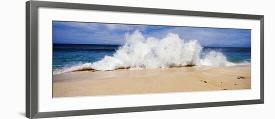 Breaking Waves on the Beach, Oahu, Hawaii, USA-null-Framed Photographic Print