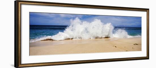 Breaking Waves on the Beach, Oahu, Hawaii, USA-null-Framed Photographic Print