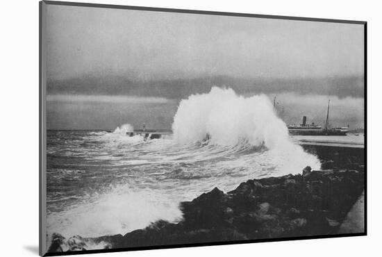 'Breakwater, Colombo, During S.-W. Monsoon', c1890 (1910)-Alfred William Amandus Plate-Mounted Photographic Print