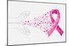 Breast Cancer Awareness Ribbon - Human Hands-cienpies-Mounted Art Print