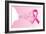 Breast Cancer Awareness Ribbon - Woman's Face-cienpies-Framed Art Print