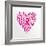 Breast Cancer Awareness Ribbon - Women Heart Shape-cienpies-Framed Art Print