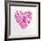 Breast Cancer Awareness Ribbon - Women Heart Shape-cienpies-Framed Art Print