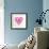 Breast Cancer Awareness Ribbon - Women Heart Shape-cienpies-Framed Art Print displayed on a wall