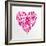 Breast Cancer Awareness Ribbon - Women Heart Shape-cienpies-Framed Art Print