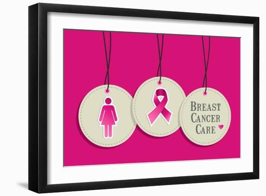 Breast Cancer Care-cienpies-Framed Art Print