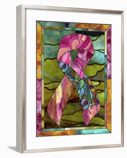 Breast Cancer Ribbon-Mindy Sommers-Framed Giclee Print